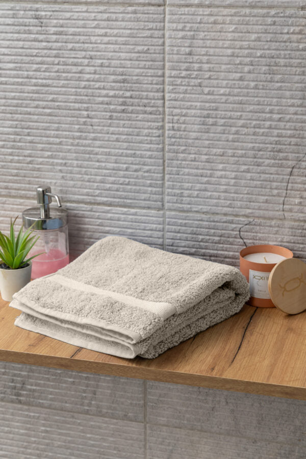 Terry Hand Towel Solid, 100% Egyptian Cotton – Beige from Nit