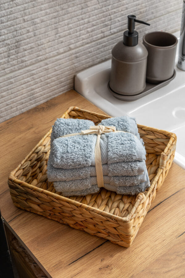 Terry Face Towel Set, 100% Egyptian Cotton – Grey from Nit