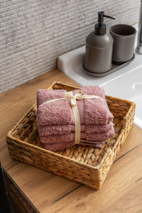 "NIT Terry Bath Towel Set, 100% Egyptian Cotton – Rose