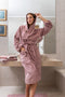 Luxurious Pink Bathrobe with Hood - 100% Egyptian Cotton by NIT, Size XL